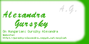 alexandra gurszky business card